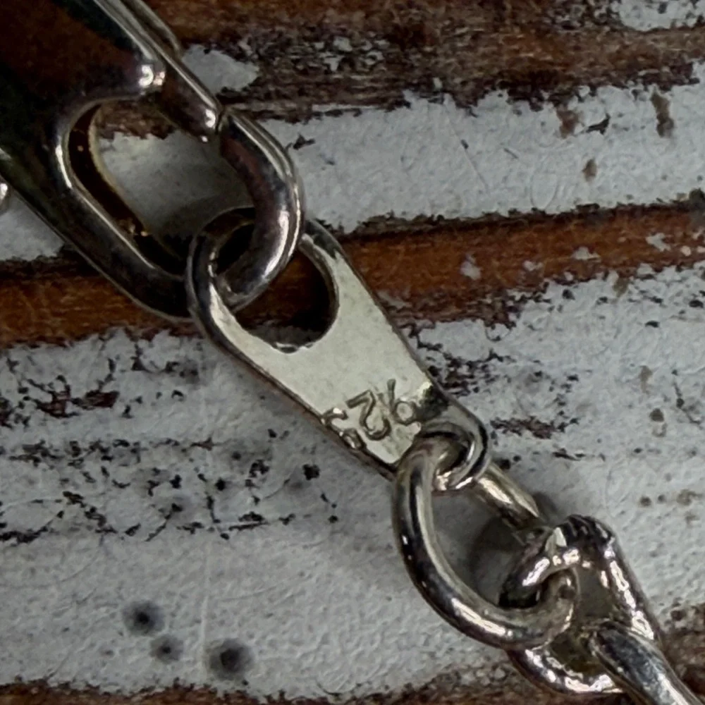 STERLING SILVER STATEMENT BIB NECKLACE FINE 925 6193 - Picture 2 of 9